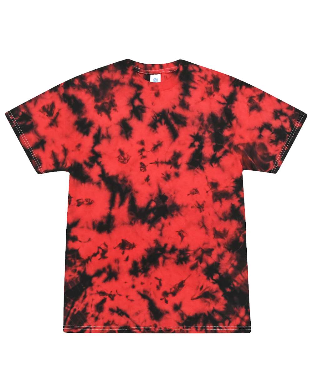 Colortone Unisex Crystal Wash T-Shirt. 1390 - Crystal Red/ Black
