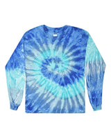 Colortone Unisex Tie-Dyed Long Sleeve T-Shirt. 2000 - Blue Jerry