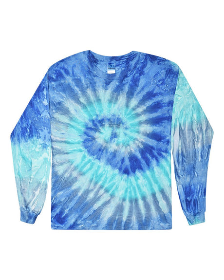 Colortone Unisex Tie-Dyed Long Sleeve T-Shirt. 2000 - Blue Jerry