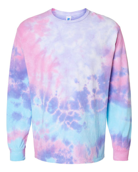 Colortone Youth Tie-Dyed Long Sleeve T-Shirt. 2000Y - Cotton Candy