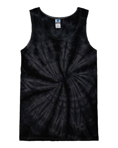 Colortone Unisex Tie-Dyed Tank Top. 3500 - Spider Black