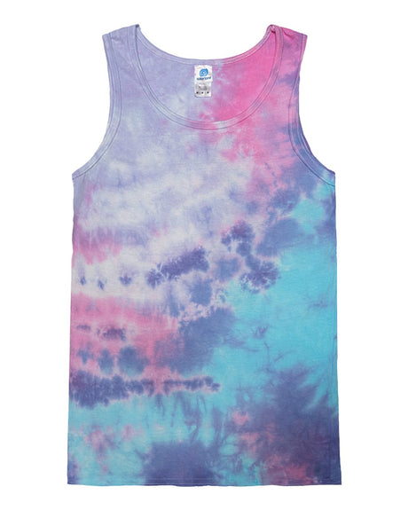 Colortone Unisex Tie-Dyed Tank Top. 3500 - Cotton Candy