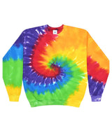 Colortone Unisex Tie-Dyed Fleece Crewneck Sweatshirt. 8100 - Prism