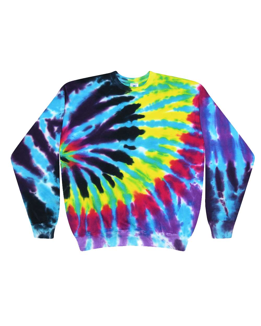 Colortone Unisex Tie-Dyed Fleece Crewneck Sweatshirt. 8100 - Flashback