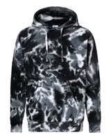 Colortone Unisex Tie-Dyed Hooded Sweatshirt. 8777 - Multi Black