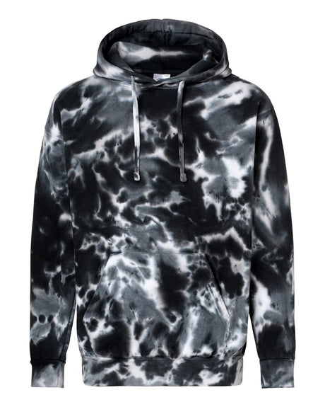 Colortone Unisex Tie-Dyed Hooded Sweatshirt. 8777 - Multi Black