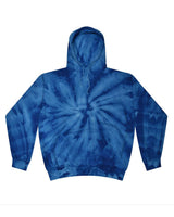Colortone Youth Tie-Dyed Hooded Sweatshirt. 8777Y - Spider Royal