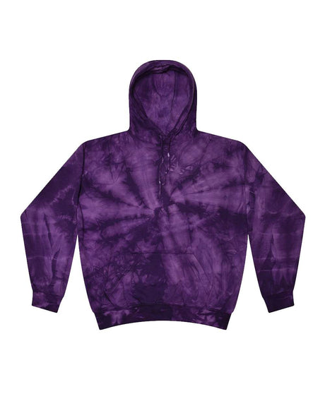 Colortone Youth Tie-Dyed Hooded Sweatshirt. 8777Y - Spider Purple