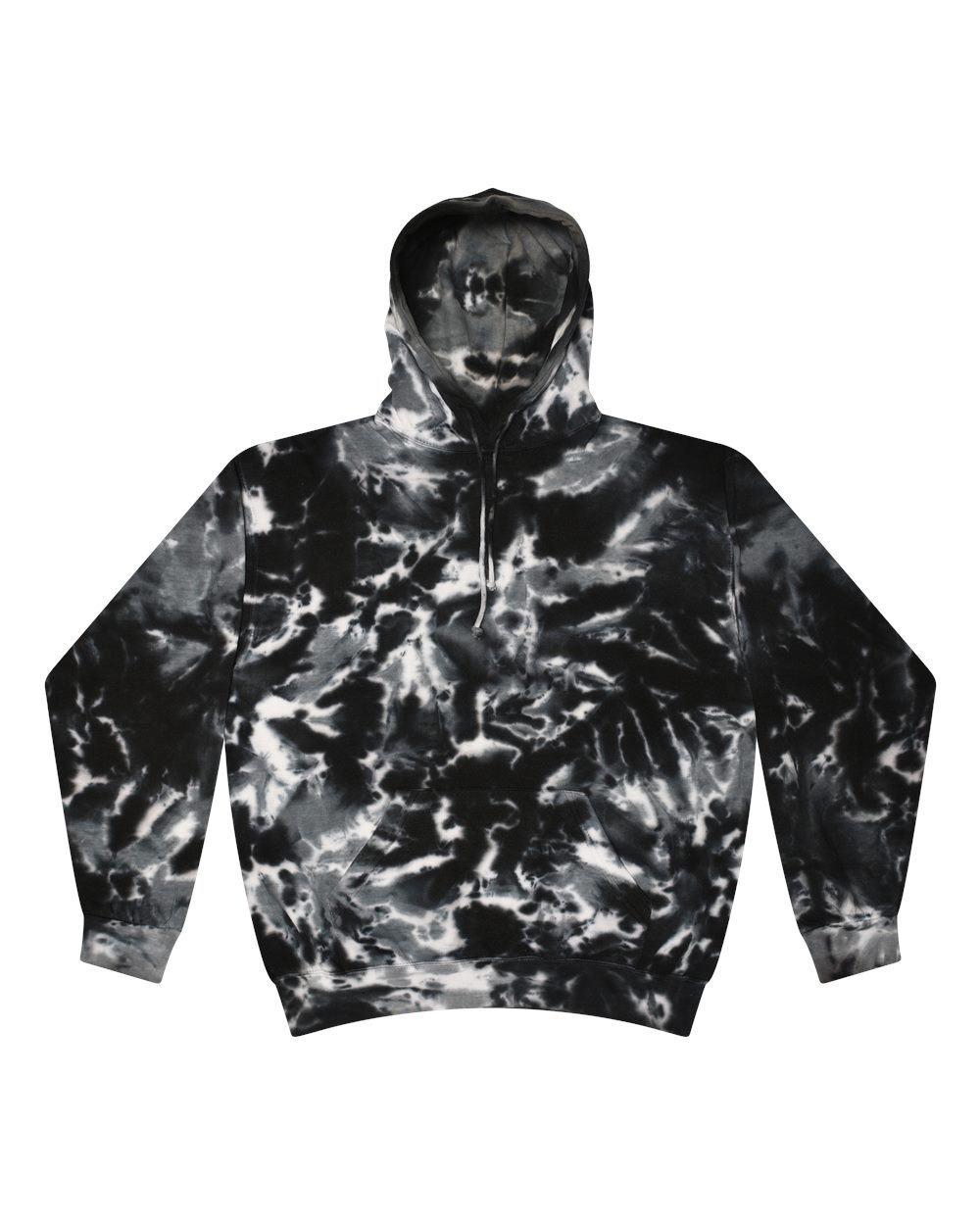 Colortone Youth Tie-Dyed Hooded Sweatshirt. 8777Y - Multi Black