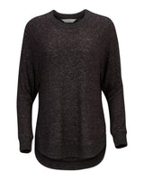 Boxercraft Women's Cuddle Oversize Pullover Sweater. BW1102 - Black Heather