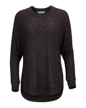 Boxercraft Women's Cuddle Oversize Pullover Sweater. BW1102 - Black Heather