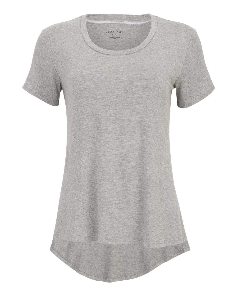 Boxercraft Women's Bamboo Scoop Neck T-Shirt. BW2105 - Oxford Heather