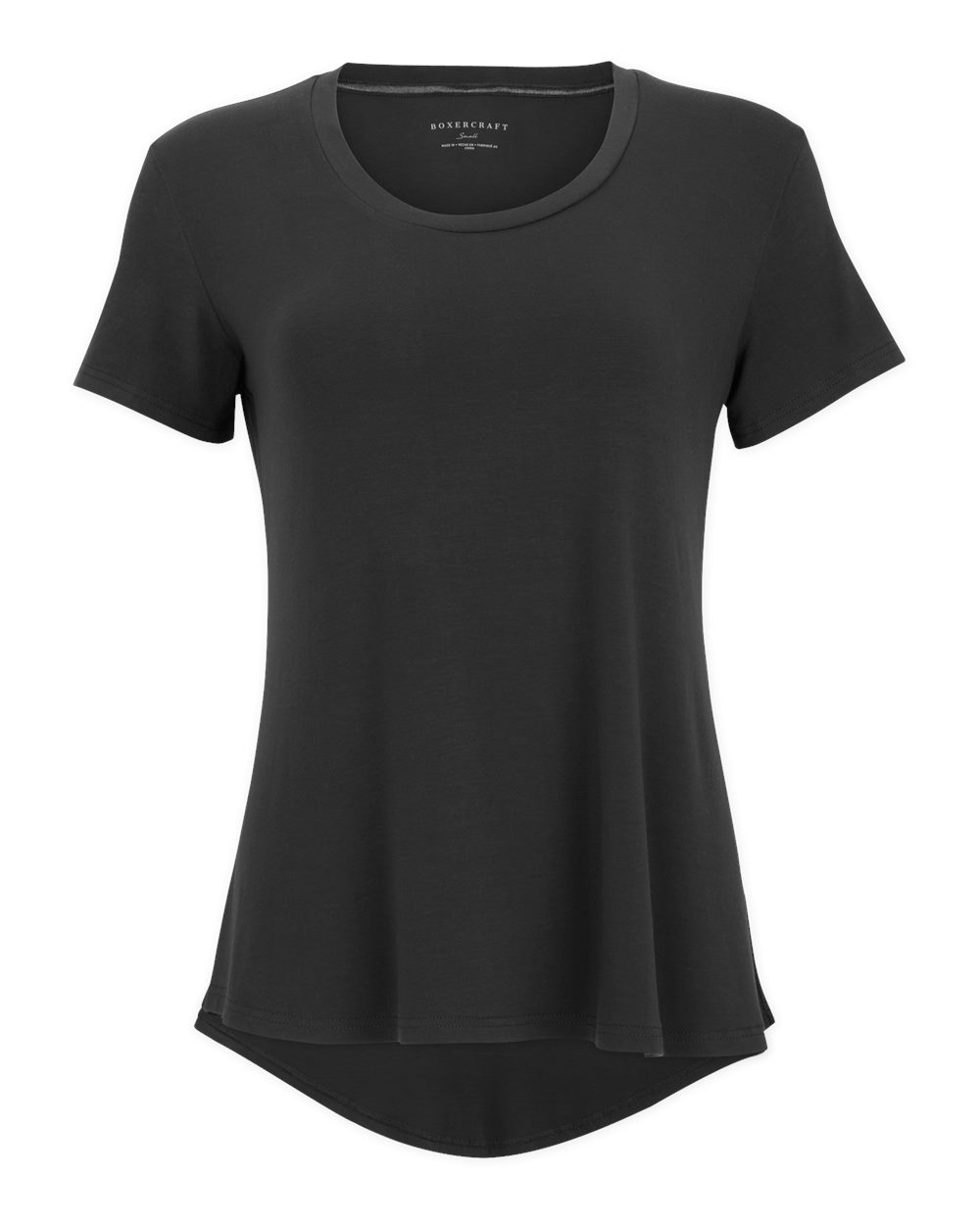 Boxercraft Women's Bamboo Scoop Neck T-Shirt. BW2105 - Black