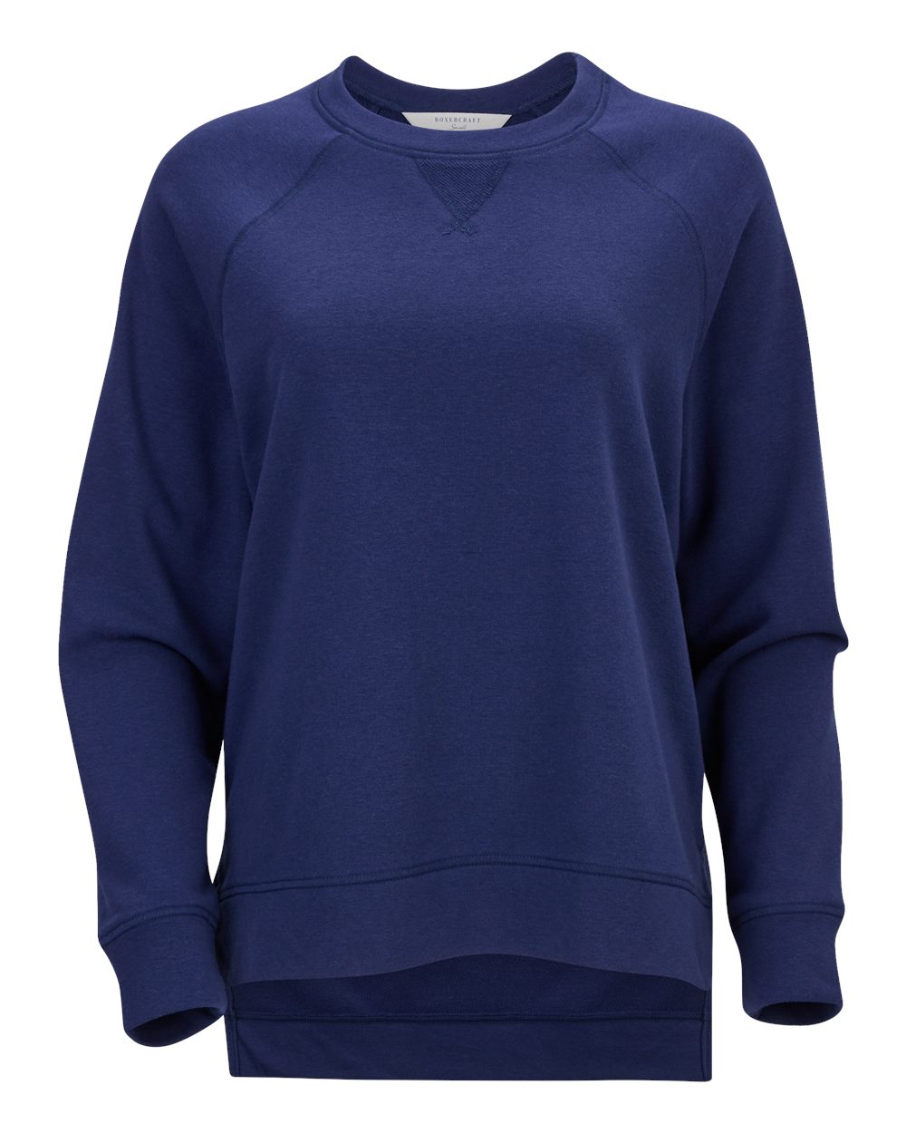 Boxercraft Women's Harlow French Terry Crewneck Sweatshirt. BW3101 - Navy Heather