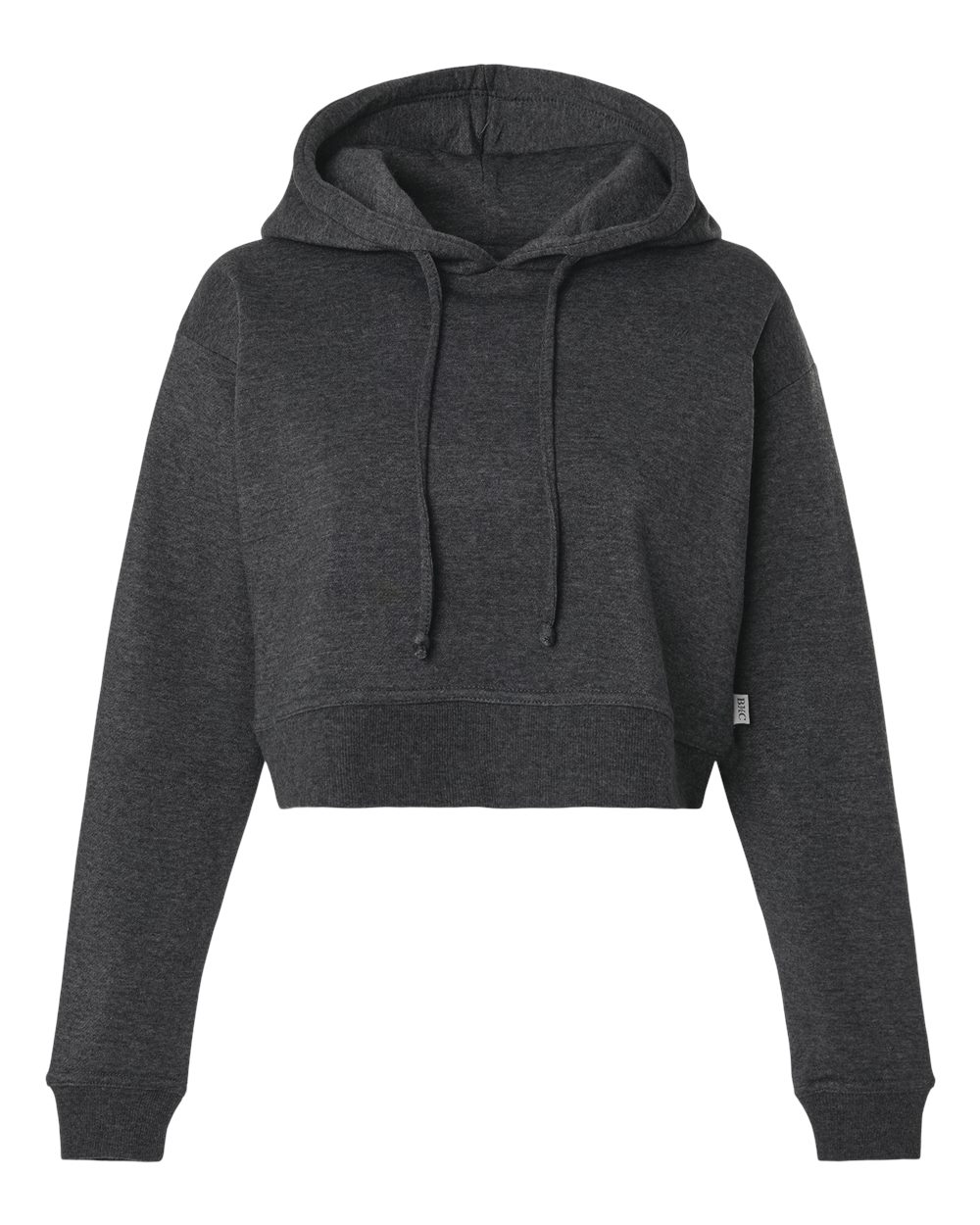 Boxercraft Women's Cropped Fleece Hooded Sweatshirt. BW5404 - Charcoal Heather