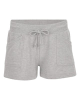Boxercraft Women's French Terry Safari Shorts. BW6503 - Oxford Heather