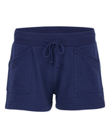 Boxercraft Women's French Terry Safari Shorts. BW6503 - Navy Heather