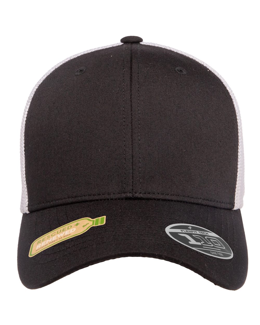 Flexfit 110® Recycled Mesh Cap. 110R - Black/ White