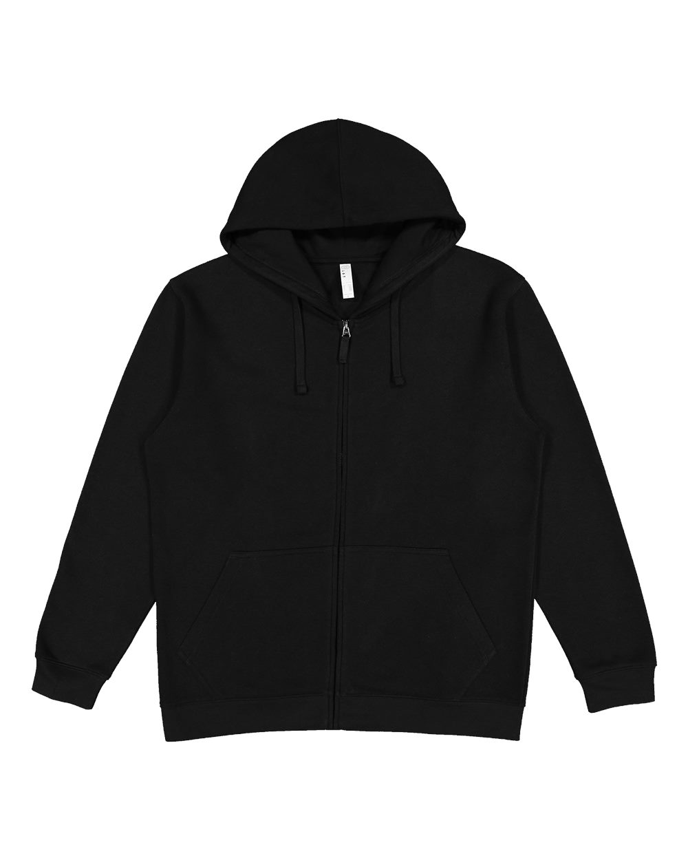 LAT Unisex Full-Zip Hoodie Sweatshirt. 6927 - Black