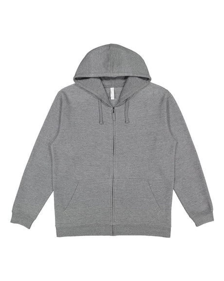 LAT Unisex Full-Zip Hoodie Sweatshirt. 6927 - Granite Heather