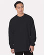 Bayside Men's USA-Made Heavyweight Waffle Knit Thermal. 8205 - Black