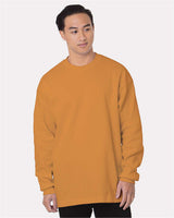 Bayside Men's USA-Made Heavyweight Waffle Knit Thermal. 8205 - Caramel Brown