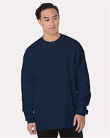 Bayside Men's USA-Made Heavyweight Waffle Knit Thermal. 8205 - Navy