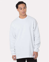 Bayside Men's USA-Made Heavyweight Waffle Knit Thermal. 8205 - White