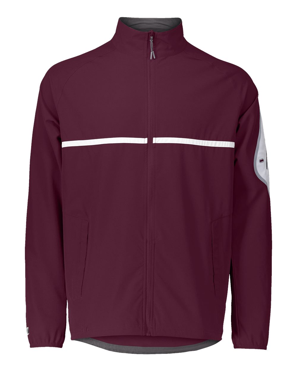 Holloway Unisex Weld Jacket. 229543 - Maroon/ White