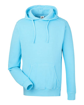 J. America Unisex Pigment-Dyed Fleece Hooded Sweatshirt. 8730 - Capri