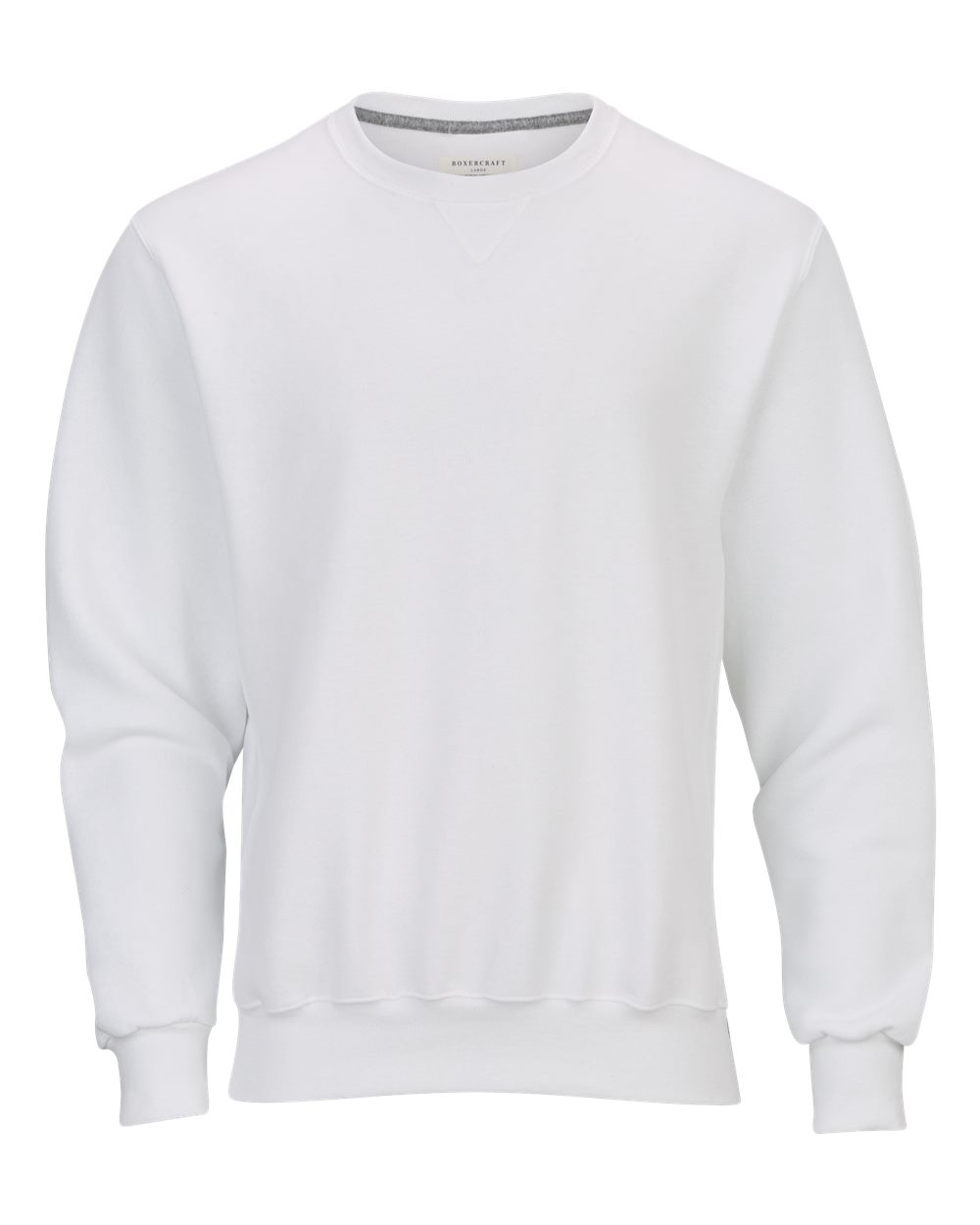 Boxercraft Men's Fleece Crewneck Sweatshirt. BM5101 - White