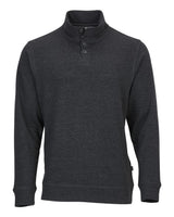 Boxercraft Men's French Terry Button Pullover. BM5209 - Charcoal Heather