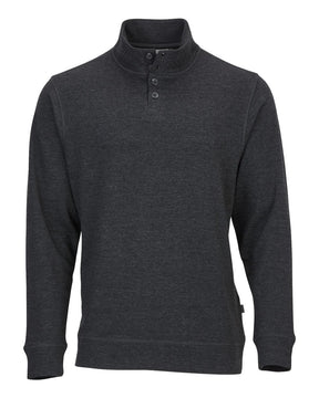 Boxercraft Men's French Terry Button Pullover. BM5209 - Charcoal Heather