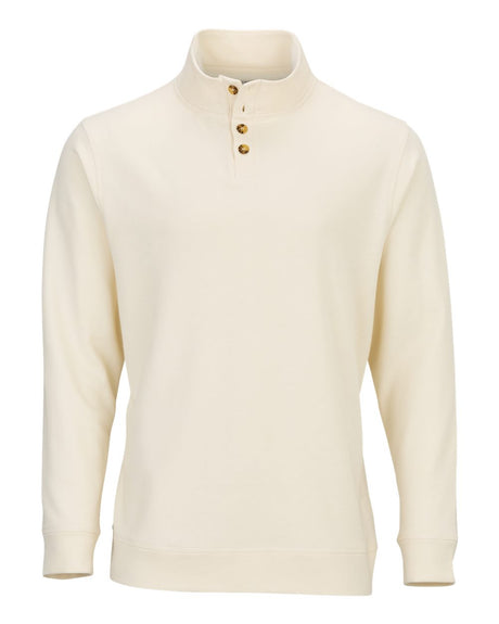 Boxercraft Men's French Terry Button Pullover. BM5209 - Natural