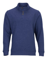Boxercraft Men's French Terry Button Pullover. BM5209 - Navy Heather
