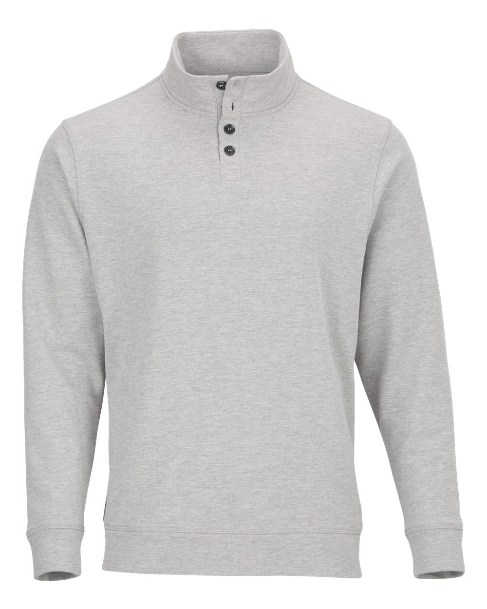 Boxercraft Men's French Terry Button Pullover. BM5209 - Oxford Heather