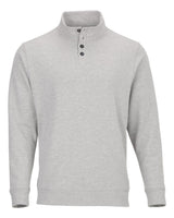 Boxercraft Men's French Terry Button Pullover. BM5209 - Oxford Heather