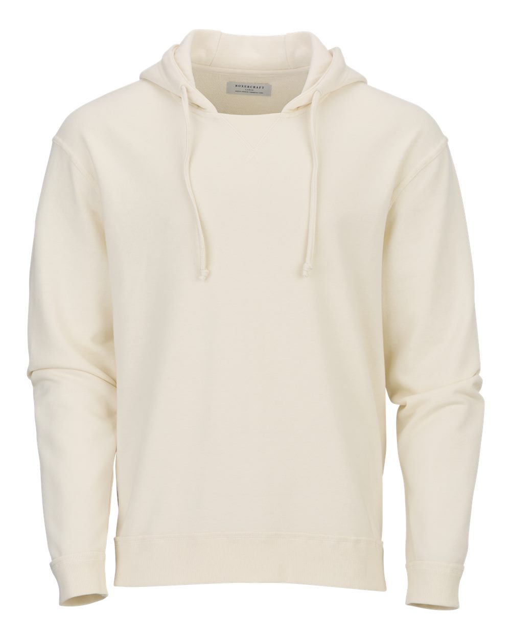 Boxercraft Men's French Terry Hooded Sweatshirt. BM5303 - Natural