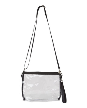 Liberty Bags Classic Clear Stadium Purse/Handbag. 5785 - Black