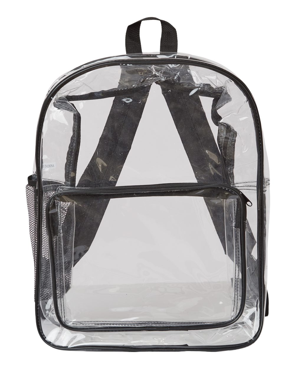 Liberty Bags Large 17" Heavy Duty Clear Backpack. 7013 - Black