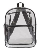 Liberty Bags Large 17" Heavy Duty Clear Backpack. 7013 - Black