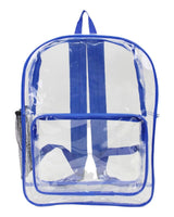 Liberty Bags Large 17" Heavy Duty Clear Backpack. 7013 - Royal