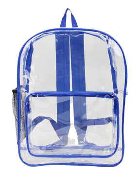 Liberty Bags Large 17" Heavy Duty Clear Backpack. 7013 - Royal