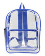 Liberty Bags Large 17" Heavy Duty Clear Backpack. 7013 - Royal