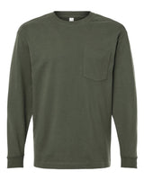 American Apparel Unisex Super Heavyweight Long Sleeve Pocket Tee. 9410 - Lieutenant