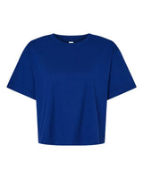 American Apparel Women's Fine Jersey Mid-Length Boxy Tee. 102 - Lapis