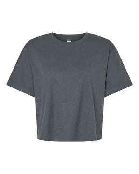 American Apparel Women's Fine Jersey Mid-Length Boxy Tee. 102 - Asphalt
