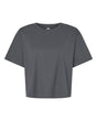 American Apparel Women's Fine Jersey Mid-Length Boxy Tee. 102 - Asphalt