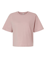 American Apparel Women's Fine Jersey Mid-Length Boxy Tee. 102 - Blush