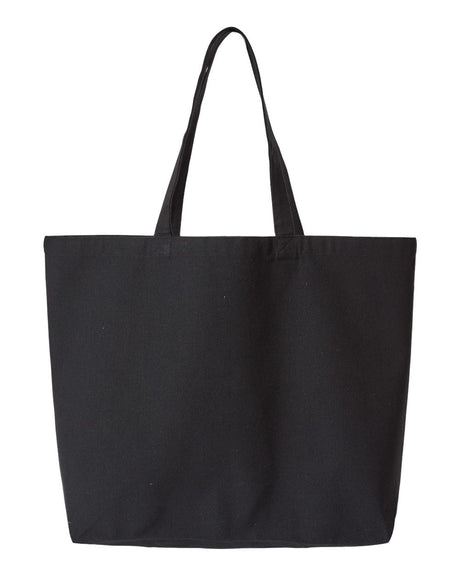 OAD Jumbo Recycled Midweight Gusseted Canvas Tote. OAD108R - Recycled Black